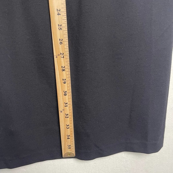 Ponte Knit White House Black Market Black Dress, Military Goldtone Buttons, Sz 2 - Picture 16 of 16